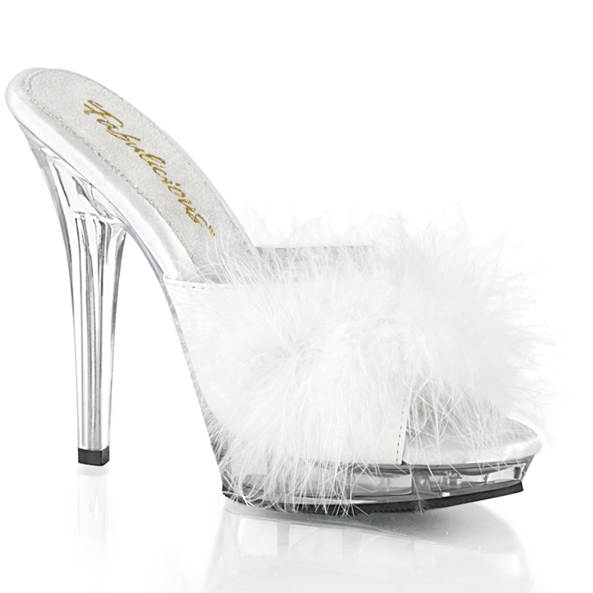 LIP-101-8 5" Heel, 3/4" PF Marabou Slipper