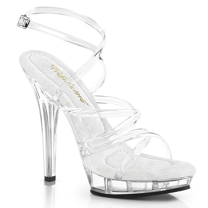 LIP-106 **5" Heel, 3/4" PF Criss-Cross Ankle Strap Sandal
