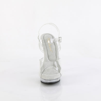 LIP-108MG 5" Heel, 3/4" PF Ankle Strap Sandal W/Mini Glitters