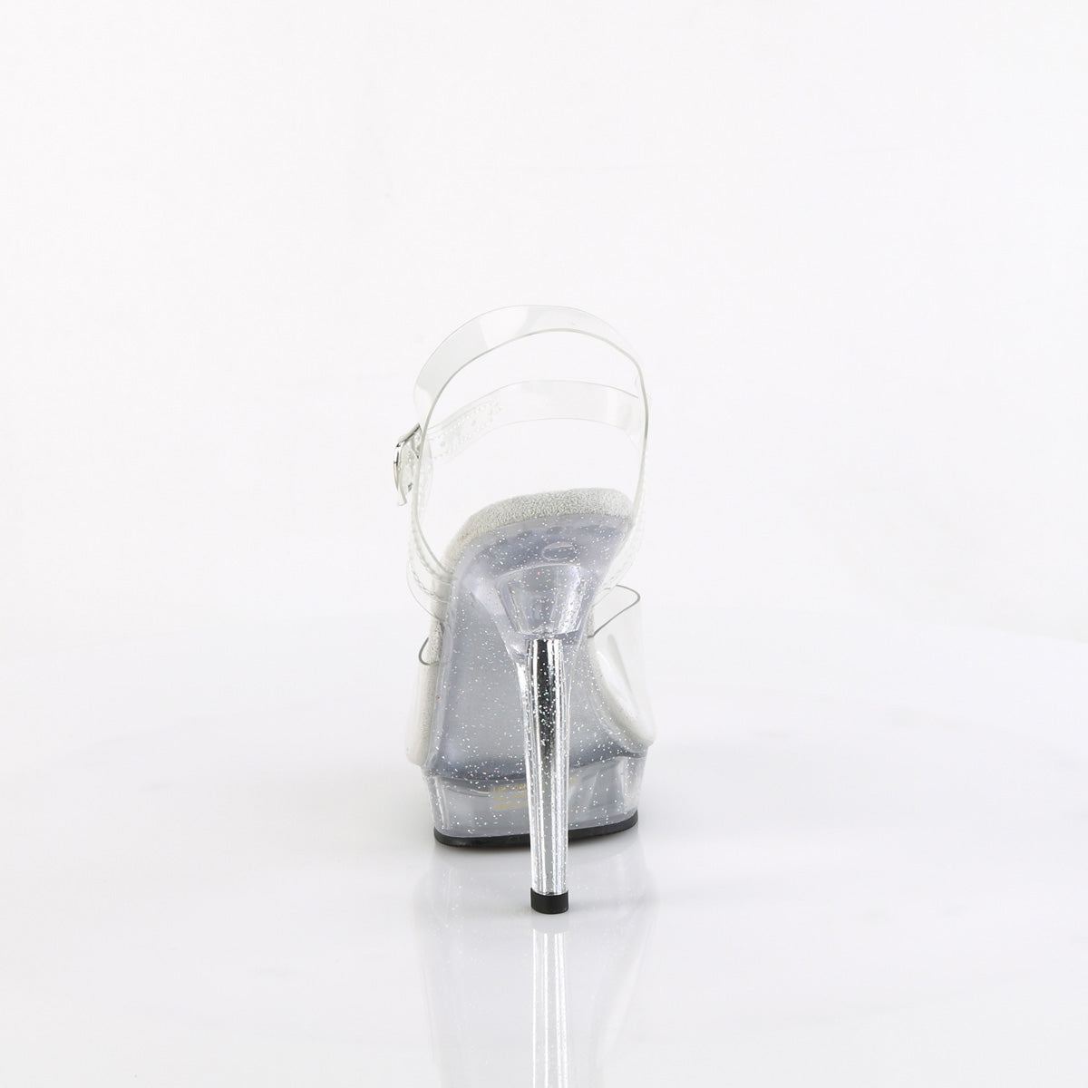 LIP-108MG 5" Heel, 3/4" PF Ankle Strap Sandal W/Mini Glitters