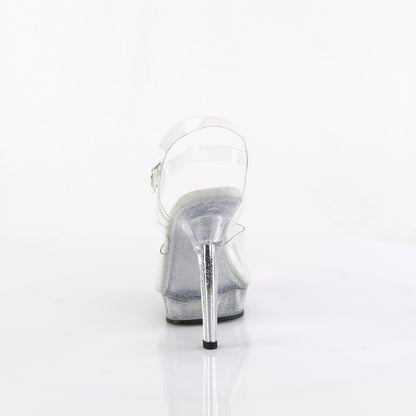 LIP-108MG 5" Heel, 3/4" PF Ankle Strap Sandal W/Mini Glitters
