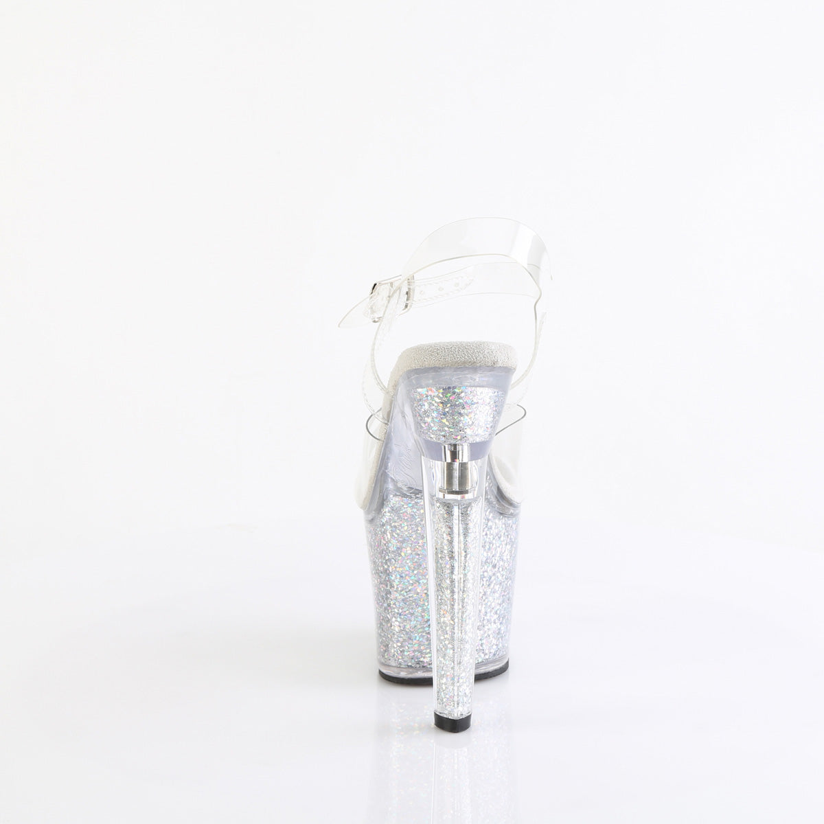 LOVESICK-708SG *7" Heel, 3 1/4" PF Ankle Strap Sandal w/Iridescent Glitters