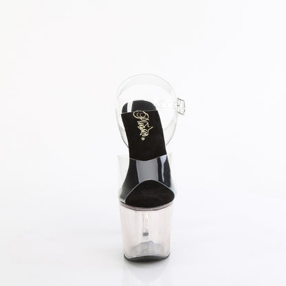 LOVESICK-708T 7" Heart Shaped Heel, 3 1/4" PF Ankle Strap Sandal