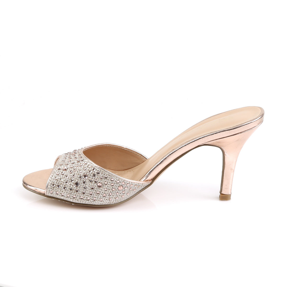 LUCY-01 *3 1/4" Heel, Slide Embellished w/RS Glitter