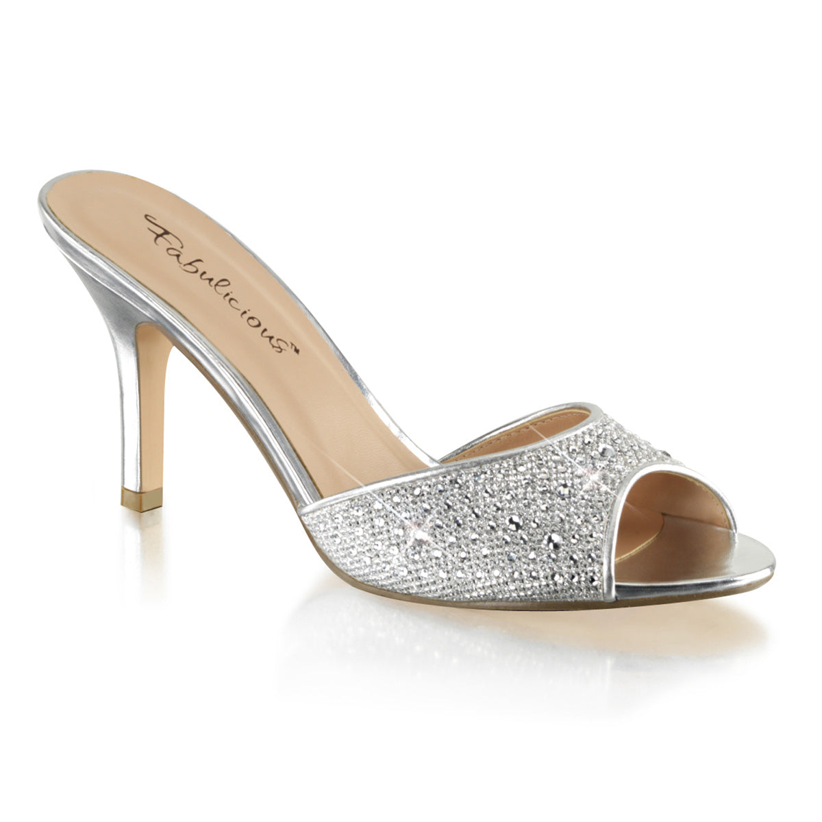 LUCY-01 *3 1/4" Heel, Slide Embellished w/RS Glitter