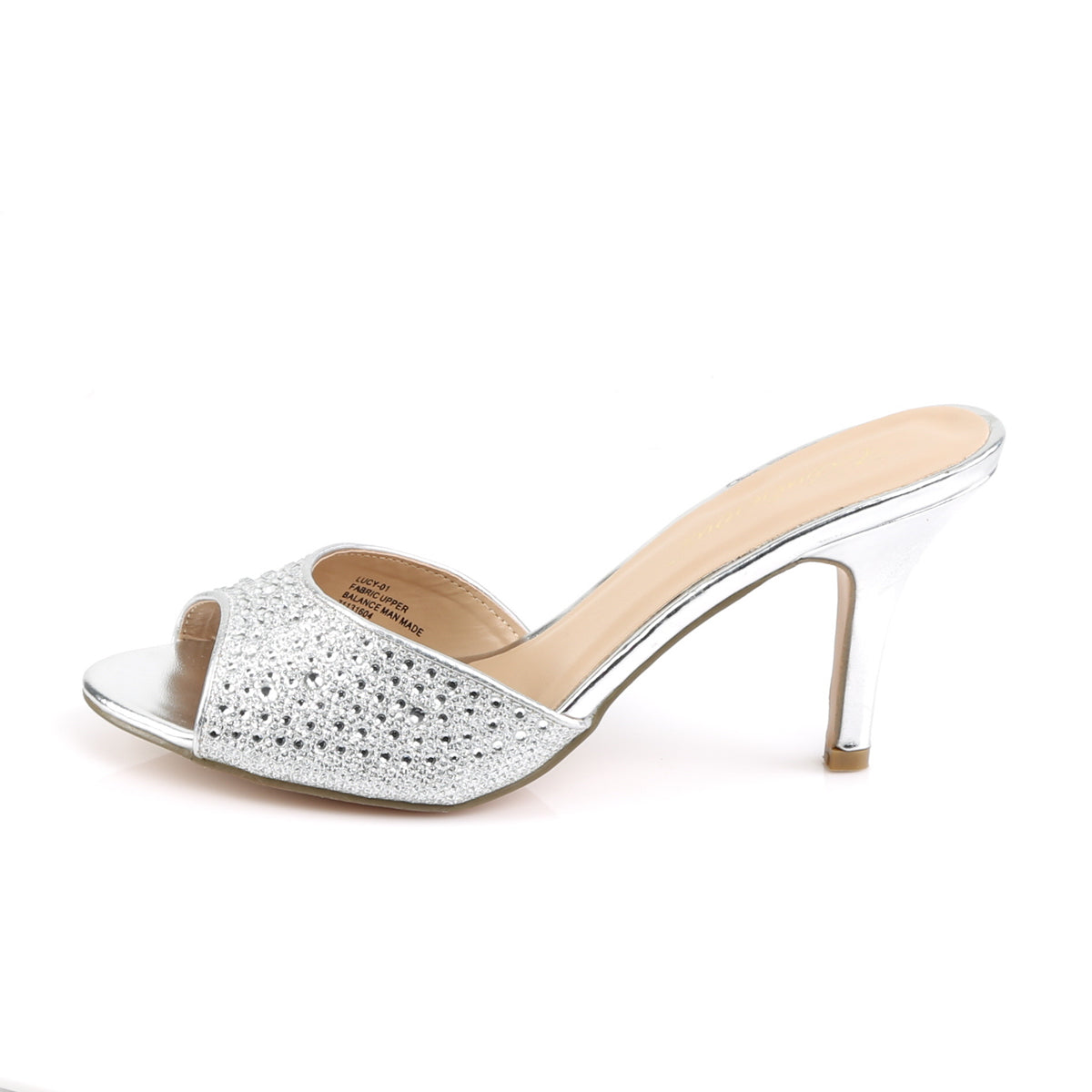 LUCY-01 *3 1/4" Heel, Slide Embellished w/RS Glitter