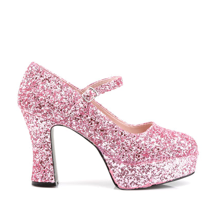 MARYJANE-50G *4" Heel, 1 1/2" PF, Heel Mary Jane Pump w/Glitter