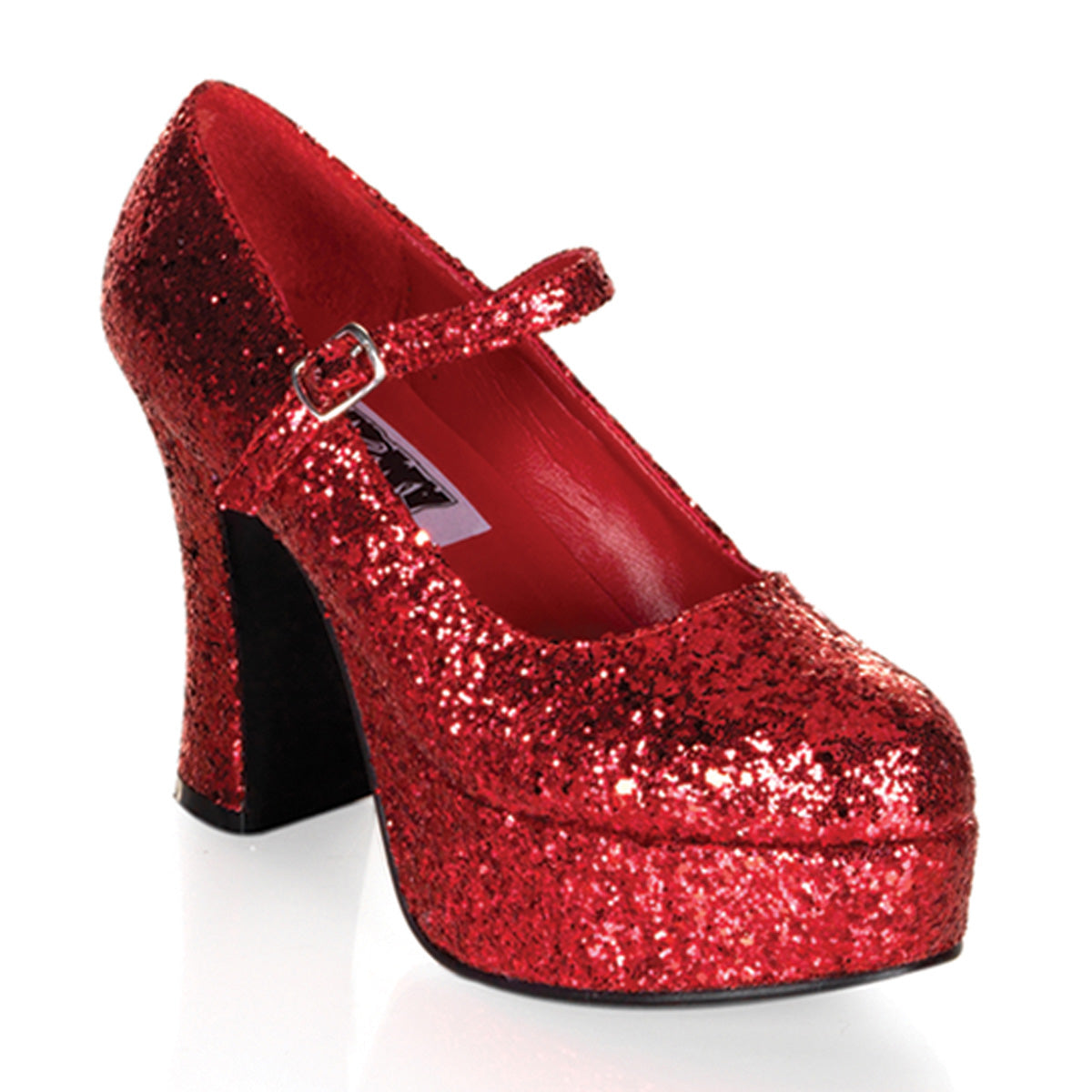 MARYJANE-50G *4" Heel, 1 1/2" PF, Heel Mary Jane Pump w/Glitter