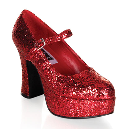 MARYJANE-50G *4" Heel, 1 1/2" PF, Heel Mary Jane Pump w/Glitter