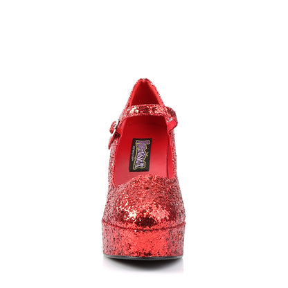 MARYJANE-50G *4" Heel, 1 1/2" PF, Heel Mary Jane Pump w/Glitter