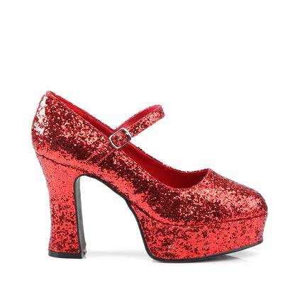 MARYJANE-50G **4" Heel, 1 1/2" PF, Heel Mary Jane Pump w/Glitter