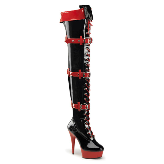 MEDIC-3028 *6" Stiletto Heel, 1 3/4" PF 3 Buckle Strap Nurse Thigh BT