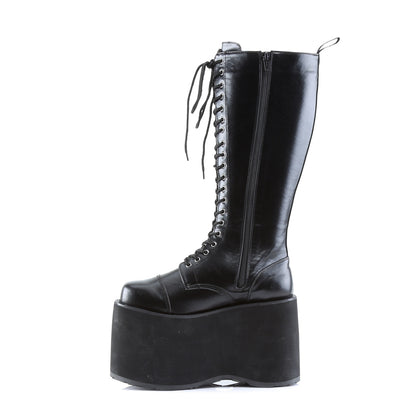 MEGA-602 5 3/4" Goth Punk Cyber PF Lace Up Knee BT W/ Zipper
