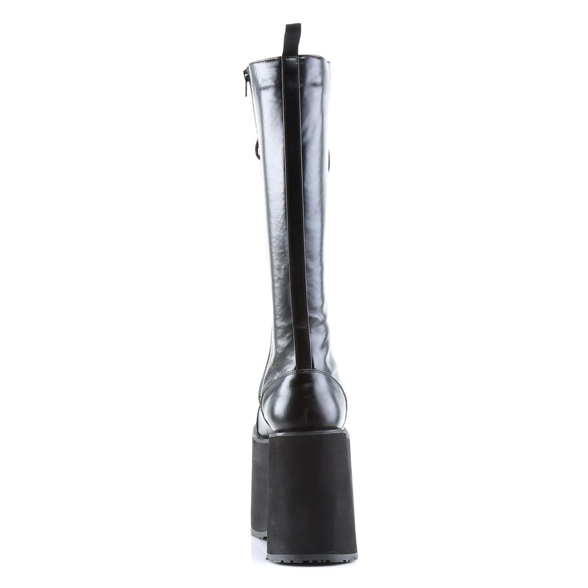 MEGA-602 5 3/4" Goth Punk Cyber PF Lace Up Knee BT W/ Zipper