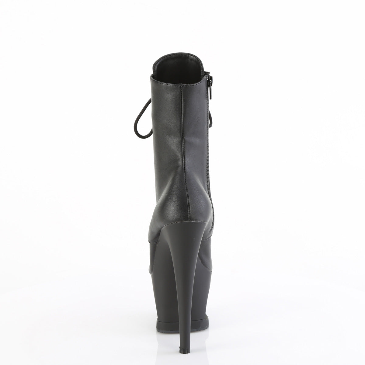 MOON-1020SK *7" Heel, 2 3/4" Cut-Out PF Lace-Up Ankle Boot, Side Zip