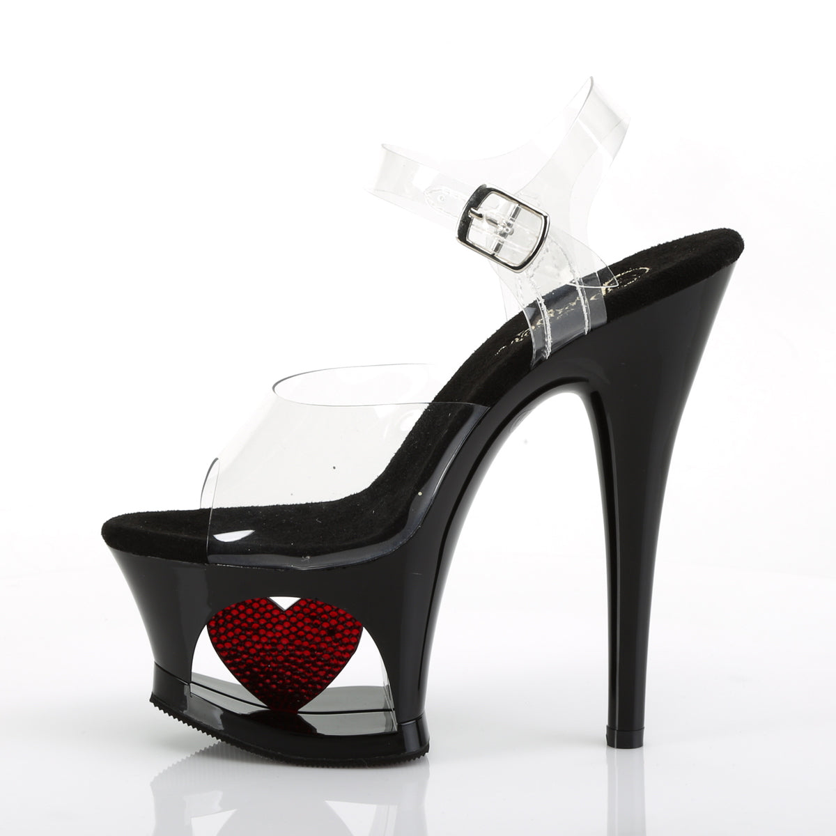 MOON-708HRS 7" Heel, 2 3/4" Cut-Out PF Ankle Strap Sandal