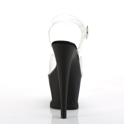 MOON-708SK *7" Heel, 2 3/4" Cut-Out PF Ankle Strap Sandal