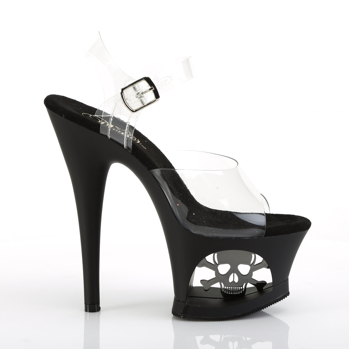 MOON-708SK *7" Heel, 2 3/4" Cut-Out PF Ankle Strap Sandal