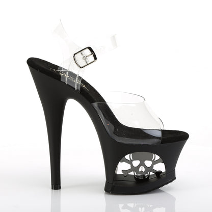 MOON-708SK *7" Heel, 2 3/4" Cut-Out PF Ankle Strap Sandal