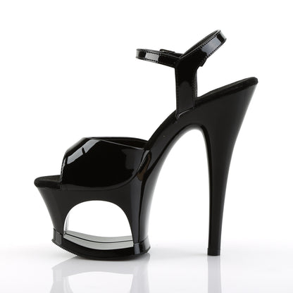 MOON-709 *7" Heel, 2 3/4" Cut-Out PF Ankle Strap Sandal