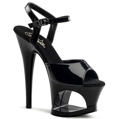 MOON-709 *7" Heel, 2 3/4" Cut-Out PF Ankle Strap Sandal