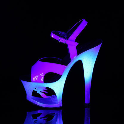 MOON-711MER 7" Heel, 2 3/4" Cut-Out PF Ankle Strap Sandal w/ Mermaid