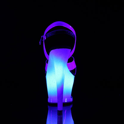 MOON-711MER 7" Heel, 2 3/4" Cut-Out PF Ankle Strap Sandal w/ Mermaid