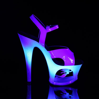 MOON-711MER 7" Heel, 2 3/4" Cut-Out PF Ankle Strap Sandal w/ Mermaid