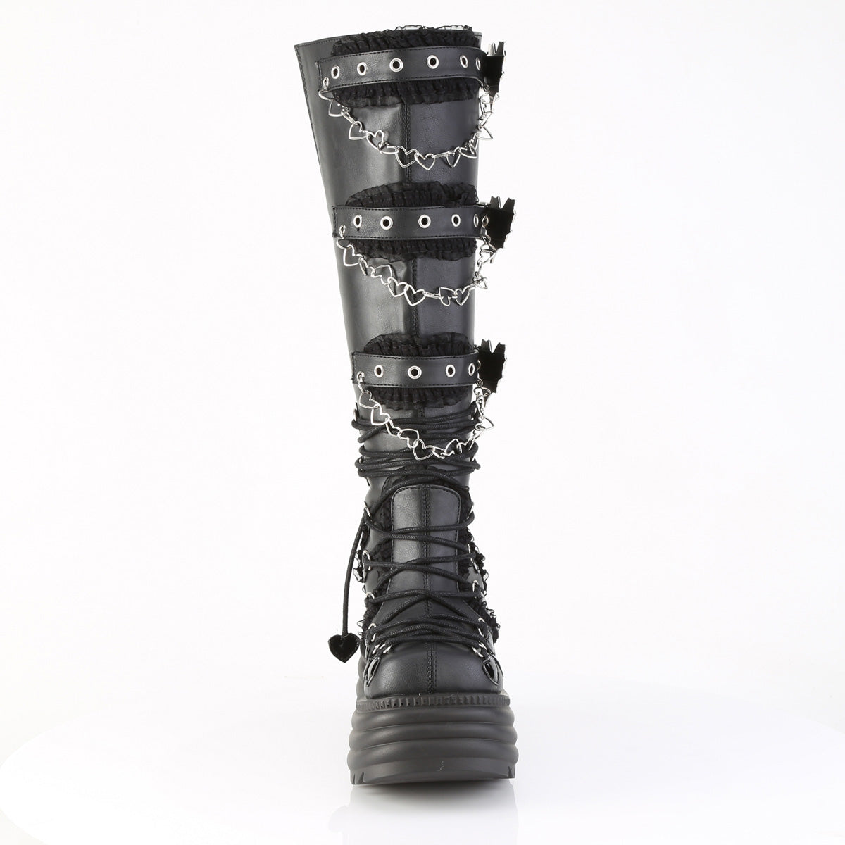 MORTE-215 4 1/2" Platform Knee High Boot, Inside Zip