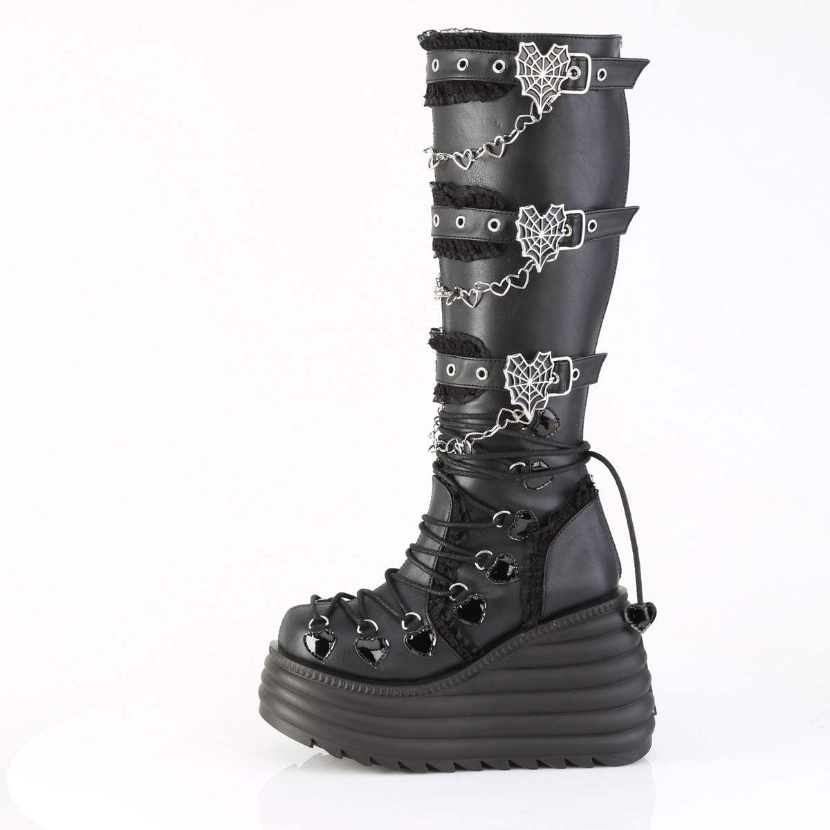 MORTE-215 4 1/2" Platform Knee High Boot, Inside Zip