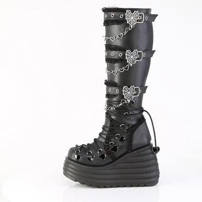 MORTE-215 4 1/2" Platform Knee High Boot, Inside Zip