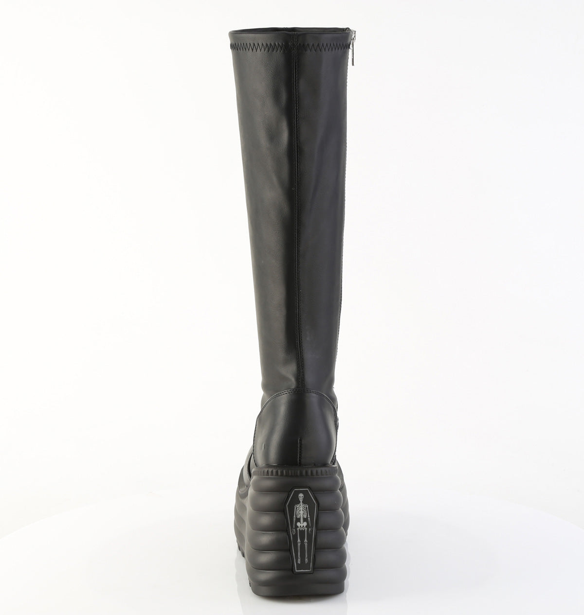 MORTE-300 4 1/2" Platform Stretch Knee High Boot, Inside Zip