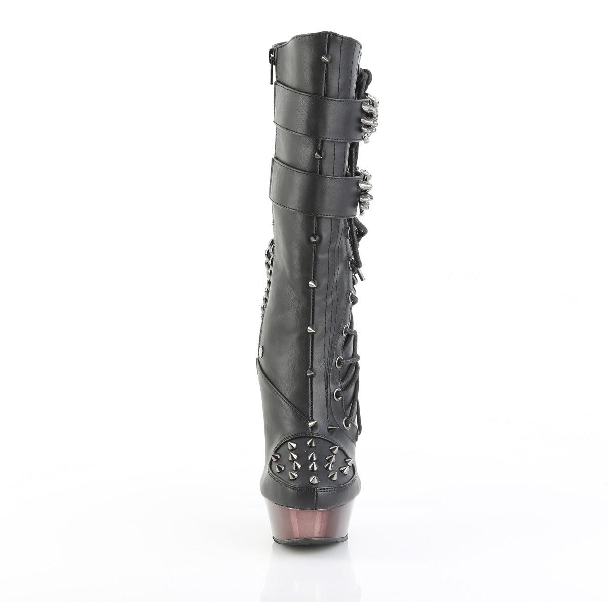 MUERTO-159 5 1/2" Finger Bone Heel, 1 1/2" PF Mid-Calf Boot, Side Zip