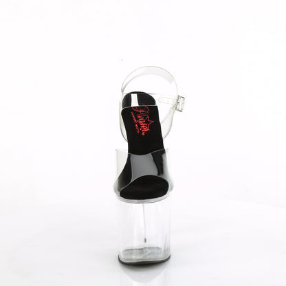 NAUGHTY-808 8" Heel, 4" PF Comfort Width Ankle Strap Sandal