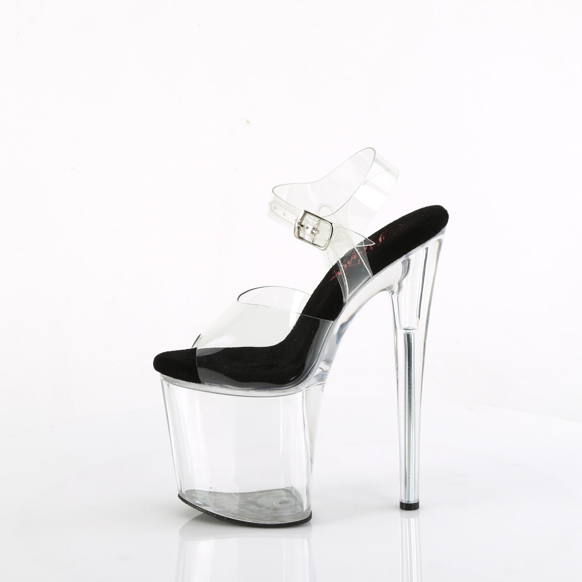 NAUGHTY-808 8" Heel, 4" PF Comfort Width Ankle Strap Sandal
