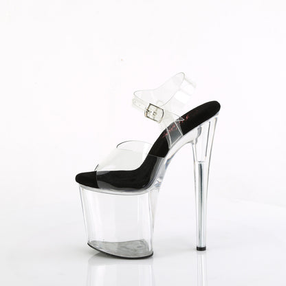 NAUGHTY-808 8" Heel, 4" PF Comfort Width Ankle Strap Sandal