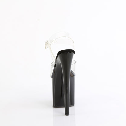 NAUGHTY-808 8" Heel, 4" PF Comfort Width Ankle Strap Sandal