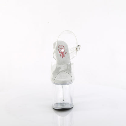 NAUGHTY-808 8" Heel, 4" PF Comfort Width Ankle Strap Sandal