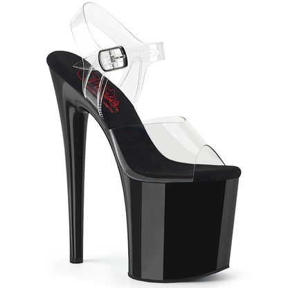 NAUGHTY-808 8" Heel, 4" PF Comfort Width Ankle Strap Sandal