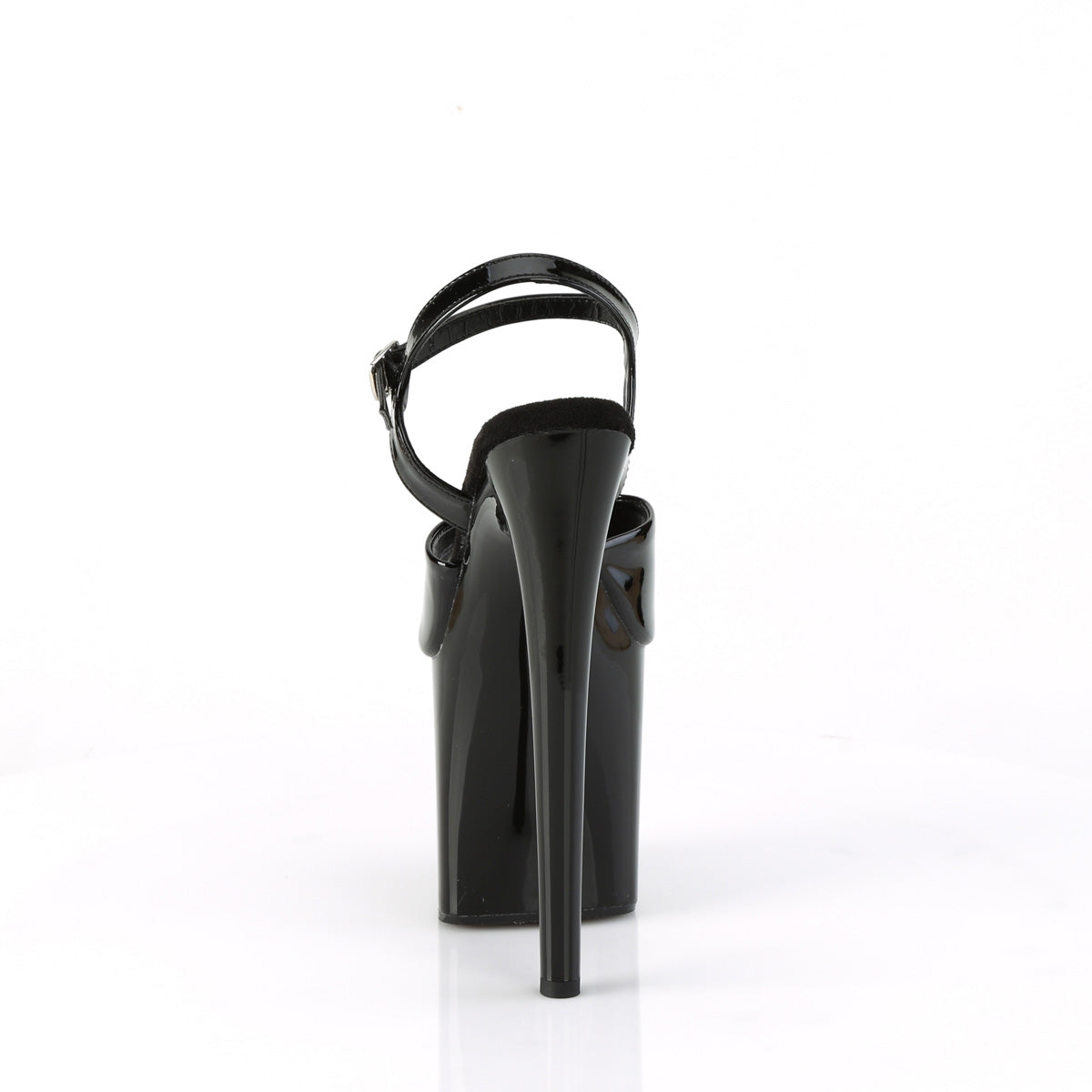 NAUGHTY-809 8" Heel, 4" PF Ankle Strap Sandal