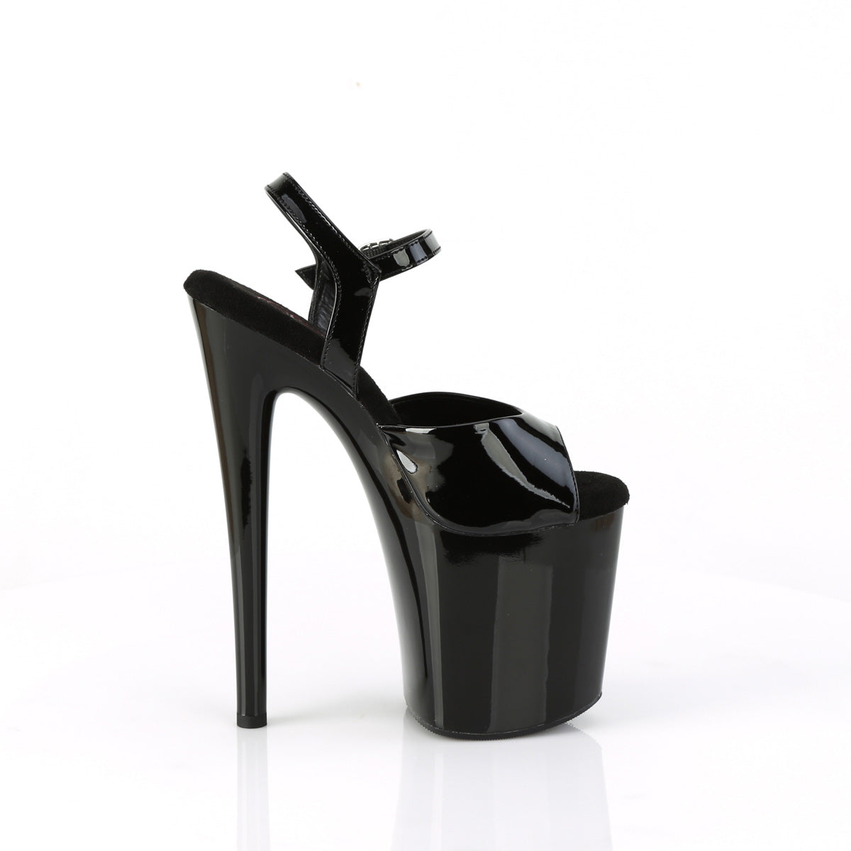 NAUGHTY-809 8" Heel, 4" PF Ankle Strap Sandal