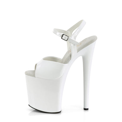 NAUGHTY-809 *8" Heel, 4" PF Comfort Width Ankle Strap Sandal