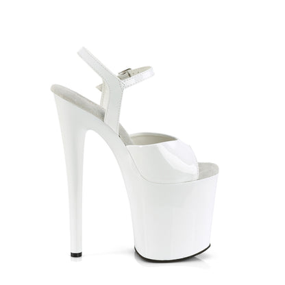 NAUGHTY-809 8" Heel, 4" PF Ankle Strap Sandal