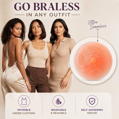 Silicone Attachable Reusable Nipples, Natural Look Stick-On Prosthetic Nipples
