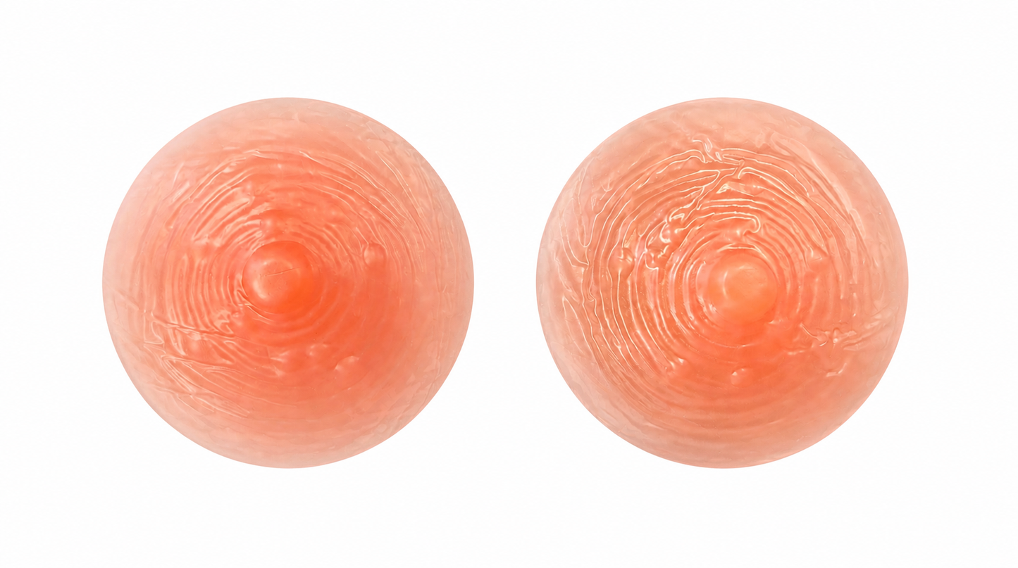 Silicone Attachable Reusable Nipples, Natural Look Stick-On Prosthetic Nipples