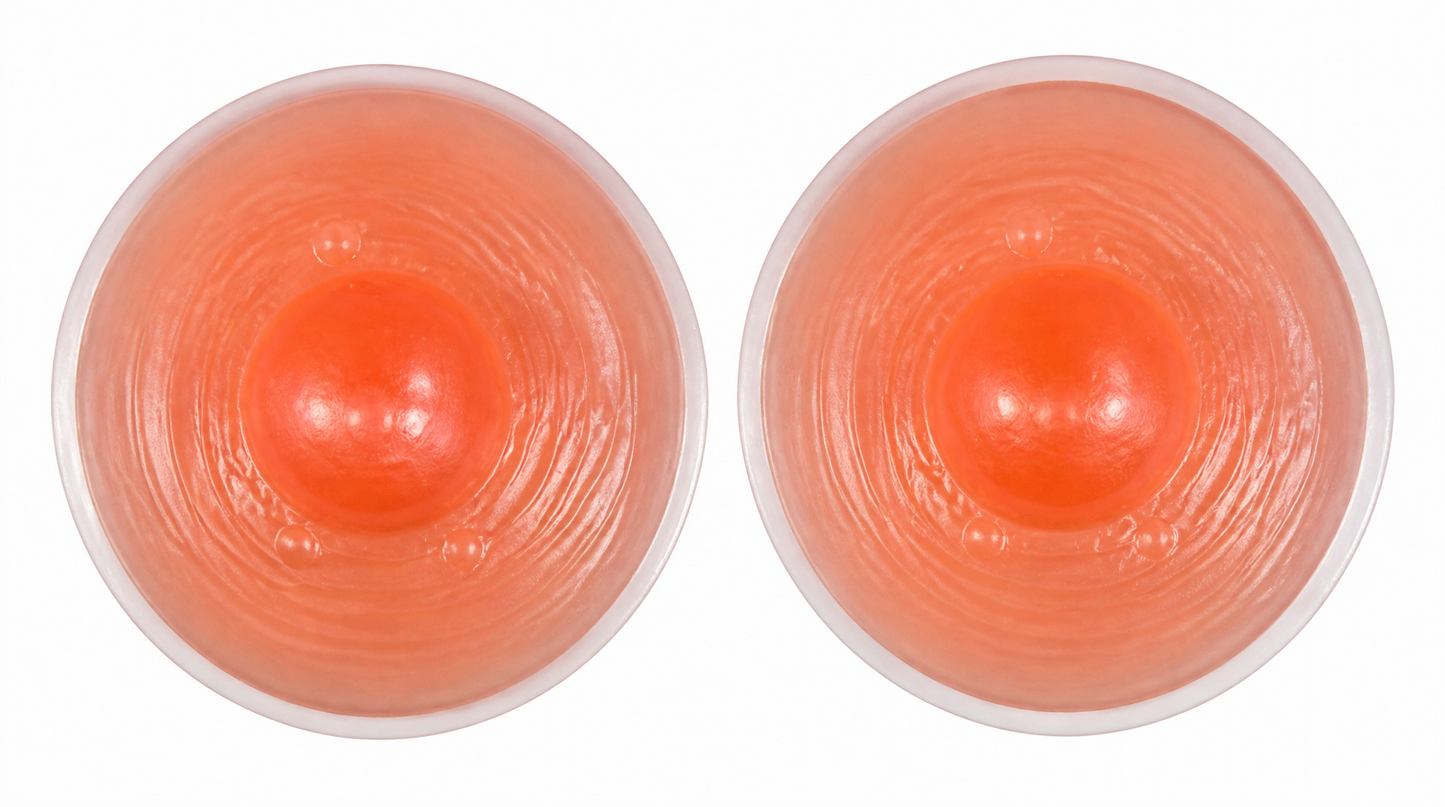 Silicone Attachable Reusable Nipples, Natural Look Stick-On Prosthetic Nipples