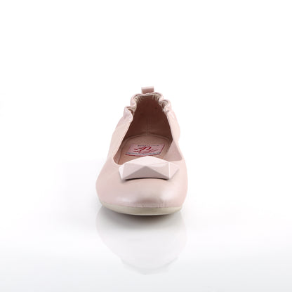 OLIVE-08 *Round Toe Foldable Flats W/ Geometric Adornment