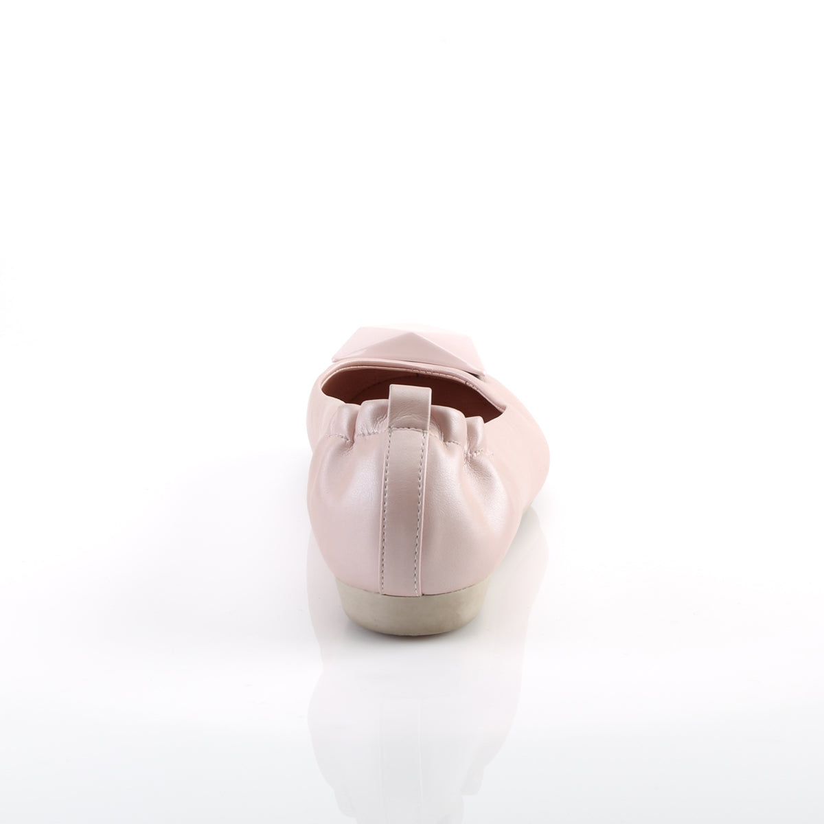 OLIVE-08 *Round Toe Foldable Flats W/ Geometric Adornment