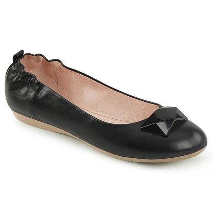 OLIVE-08 *Round Toe Foldable Flats W/ Geometric Adornment