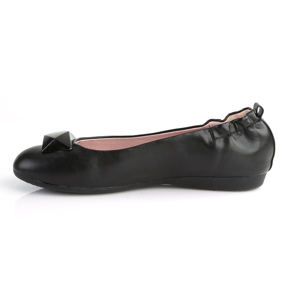 OLIVE-08 *Round Toe Foldable Flats W/ Geometric Adornment